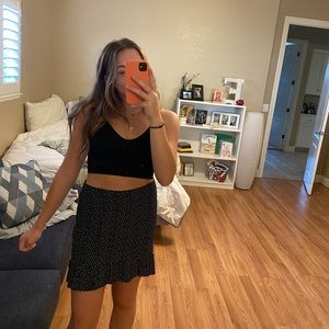 LA hearts black and white mini skirt